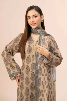 2 Piece - Printed Embroidered Suit - 42404078