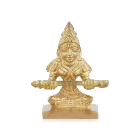 Annapoorani Statue - 2.25 x 2 Inches | Brass Idol/ Annapoorani Idol for Pooja/ 110 Gms Approx