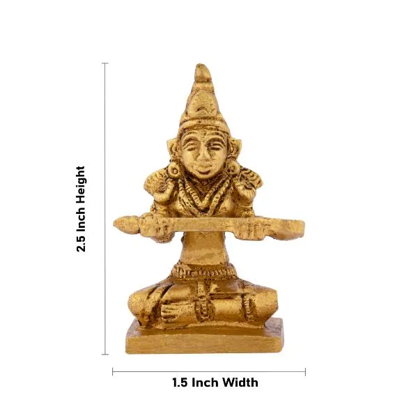 Annapuran Devi Murti - 2.5 x 1.5 Inches | Brass Idol/ Annapoorani Statue/ Annapurna Idol for Pooja