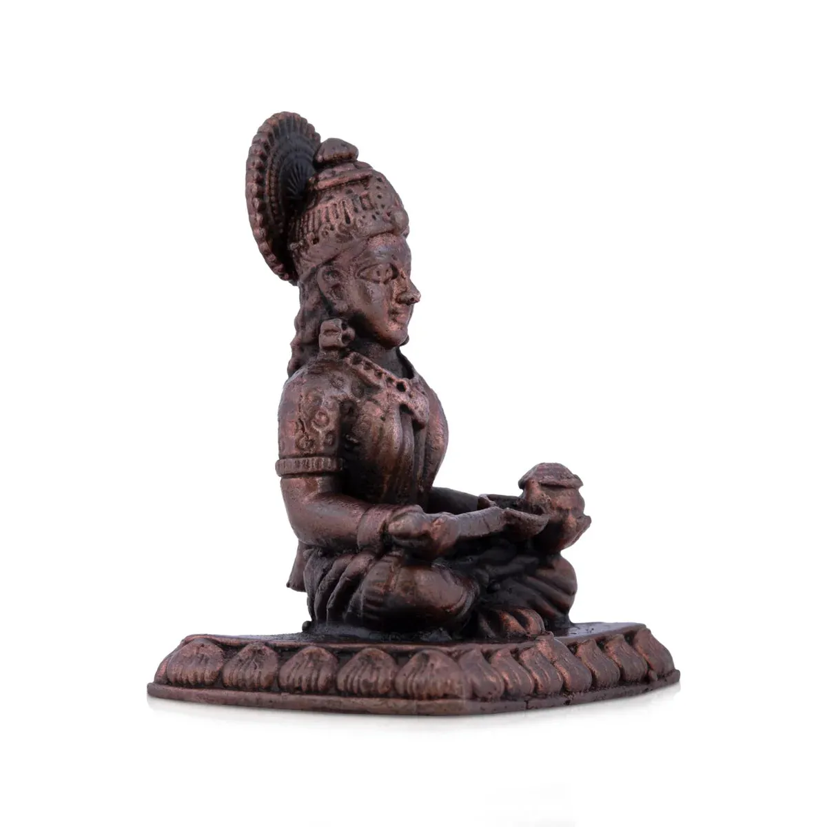 Annapurna Devi Murti - 1.5 x 1 Inches | Copper Idol / Annapoorani Idol for Pooja/ 50 Gms Approx