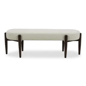 Bellwood Tasmin Ivory 57" Oval Ottoman