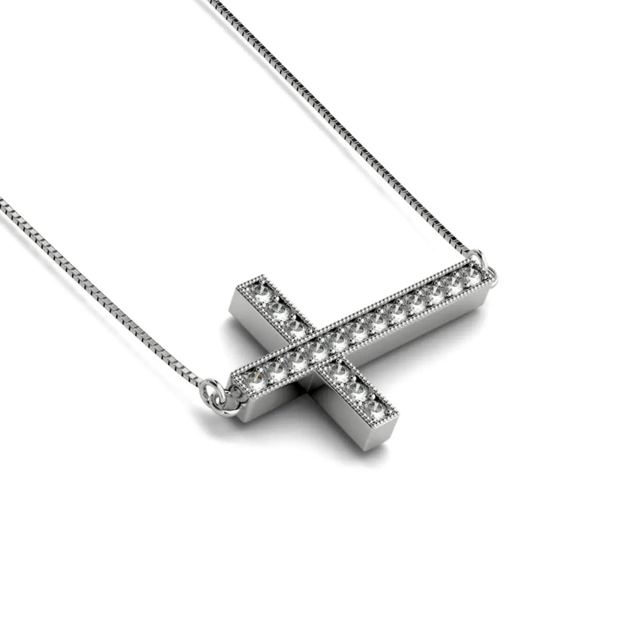 Blessed | .925 Sterling Silver | Crystal Cross Infinity Clasp Necklace