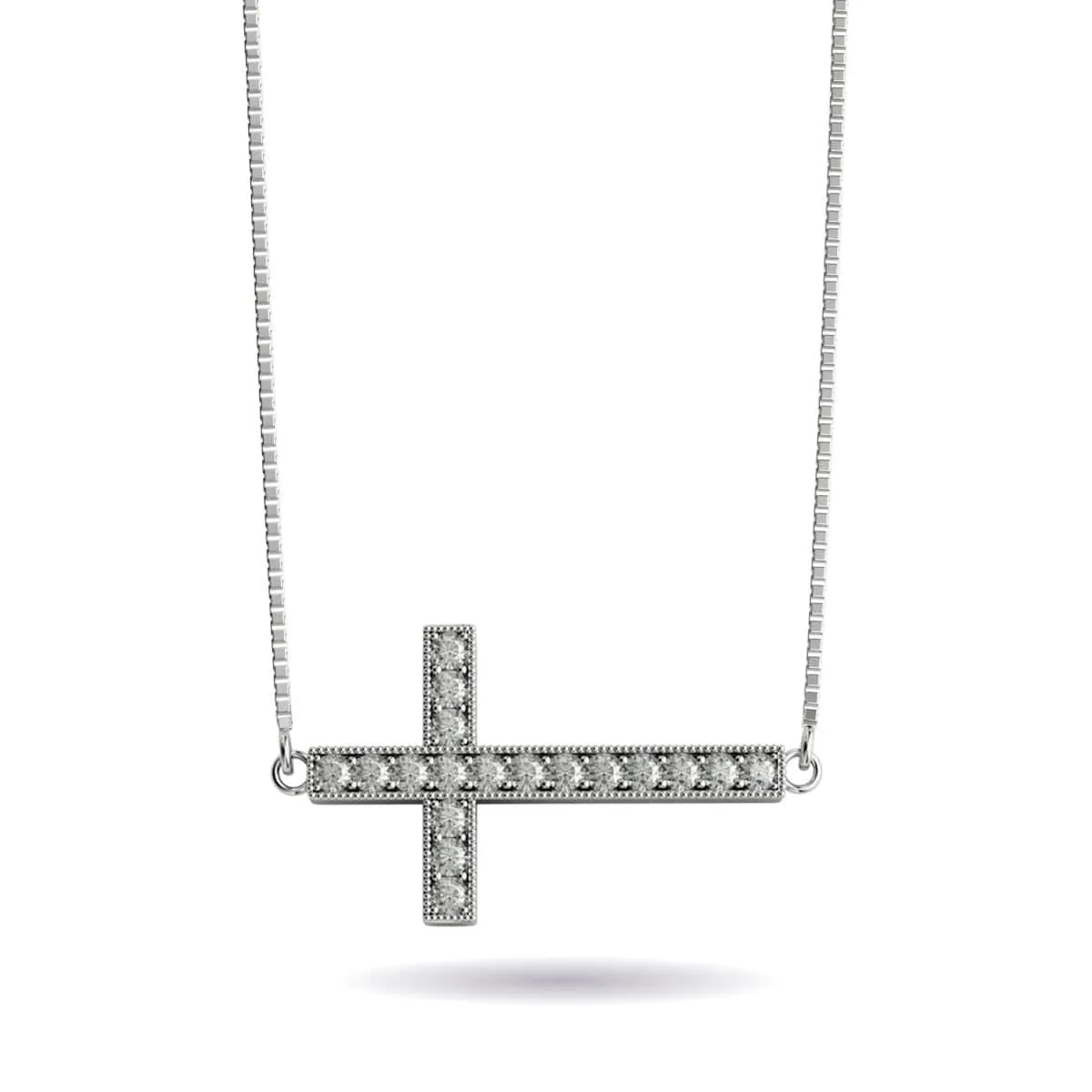 Blessed | .925 Sterling Silver | Crystal Cross Infinity Clasp Necklace