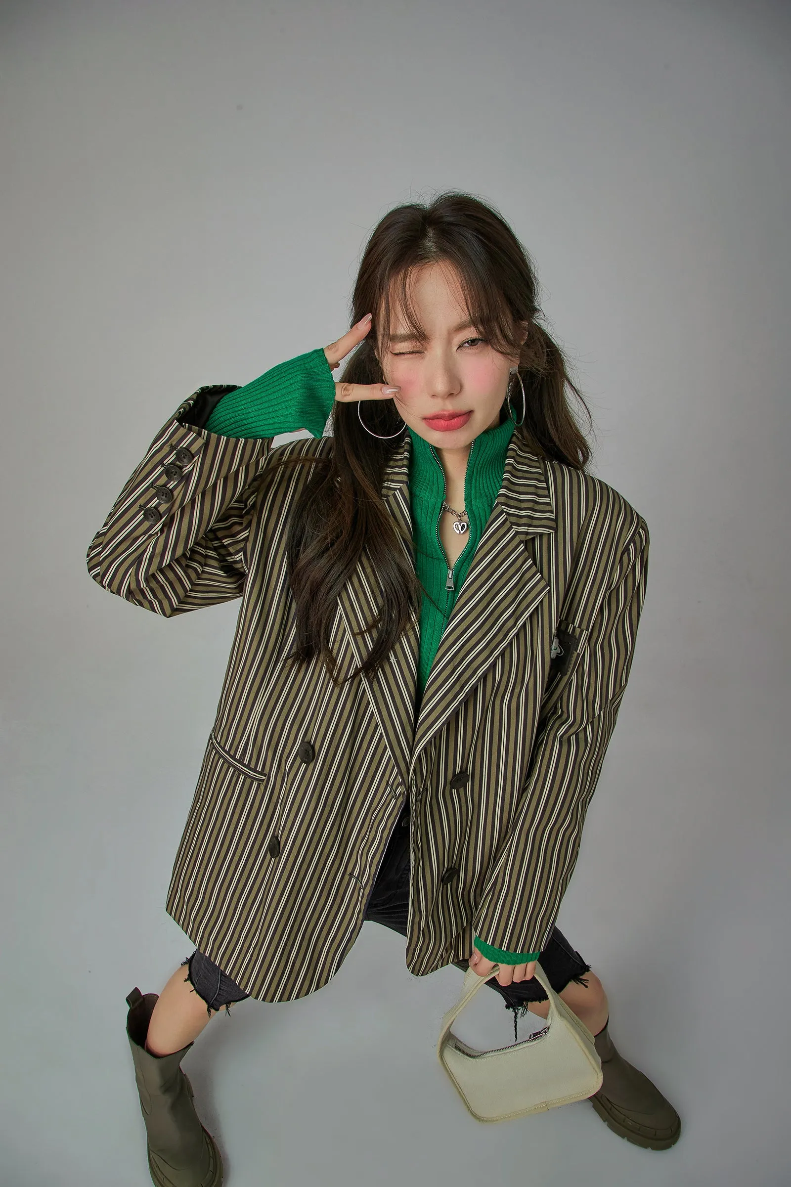 Boss Girl Striped Suit Jacket