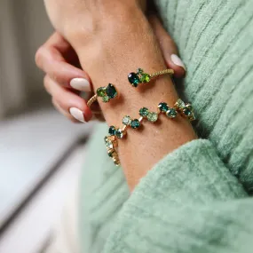 Caroline Svedbom Fiona Bracelet Gold Green Combo