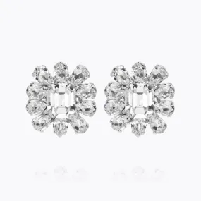 Caroline Svedbom Peony Rhodium Earrings