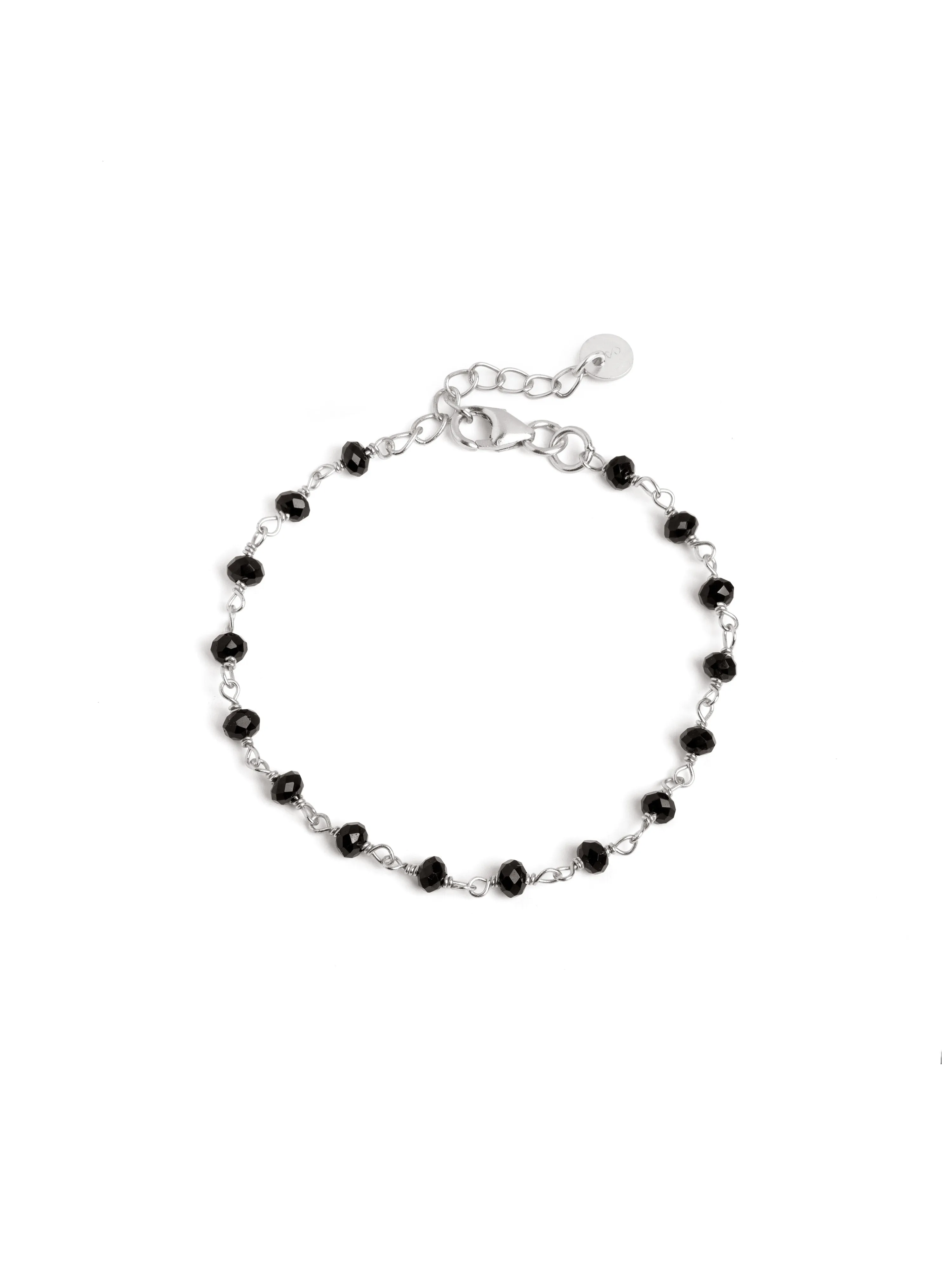 Crystals Black Silver Bracelet