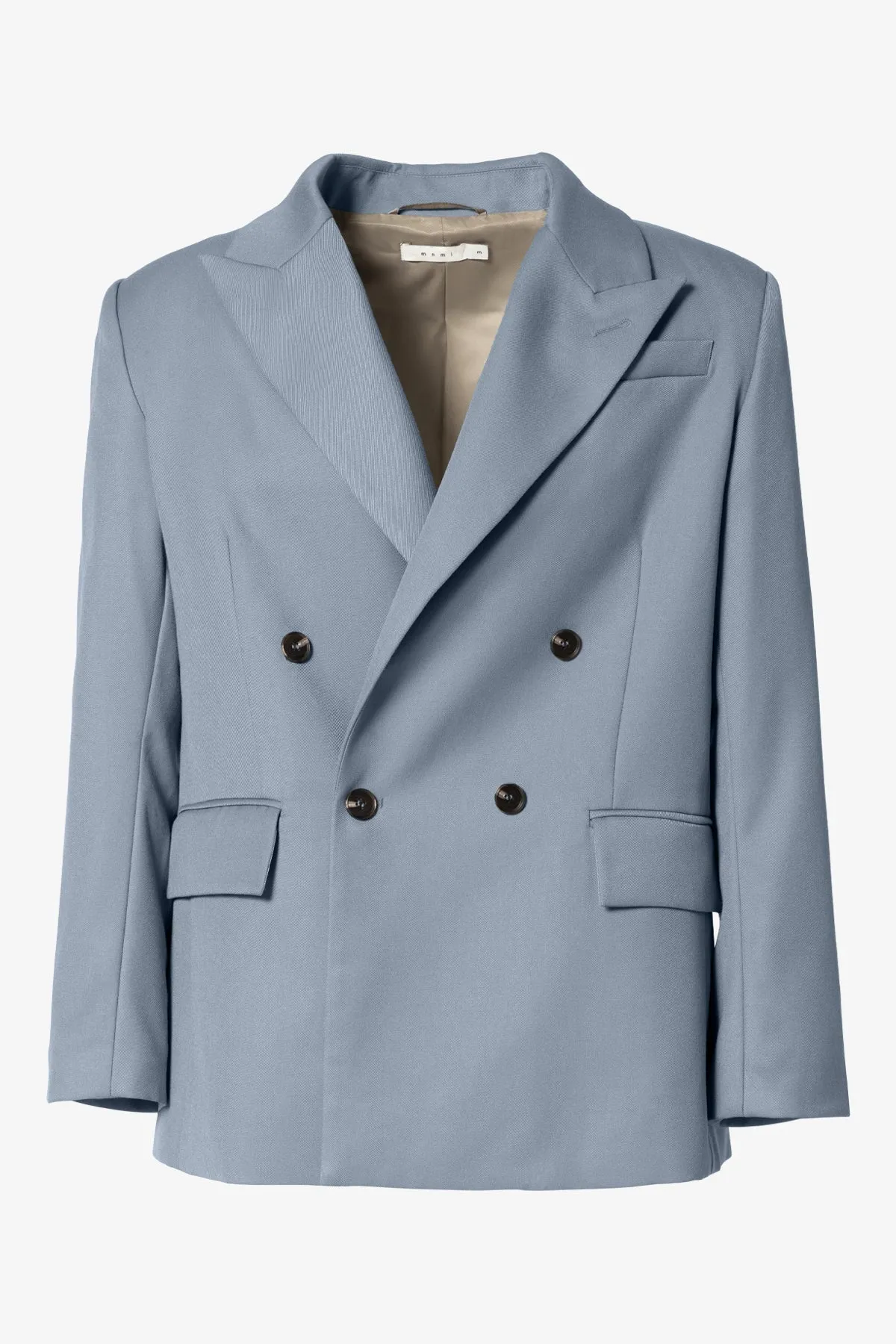 Double Breasted Suit Jacket - Teal