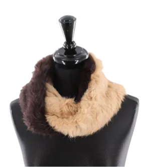 Infinity Cozy Fur Muffler - Brown/Camel