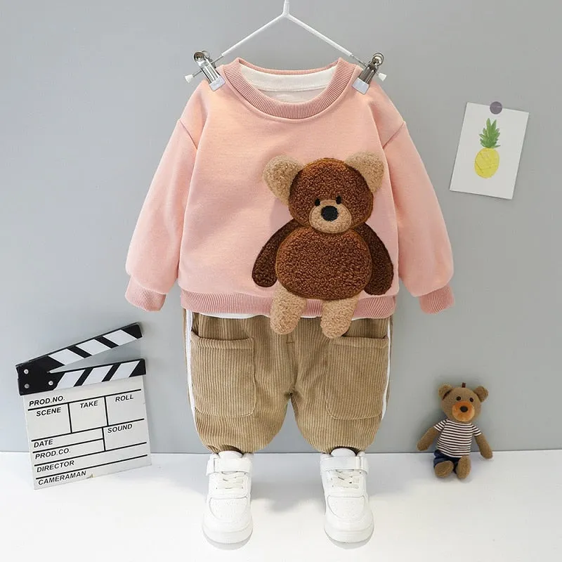 Kids Velvet Cartoon Suit