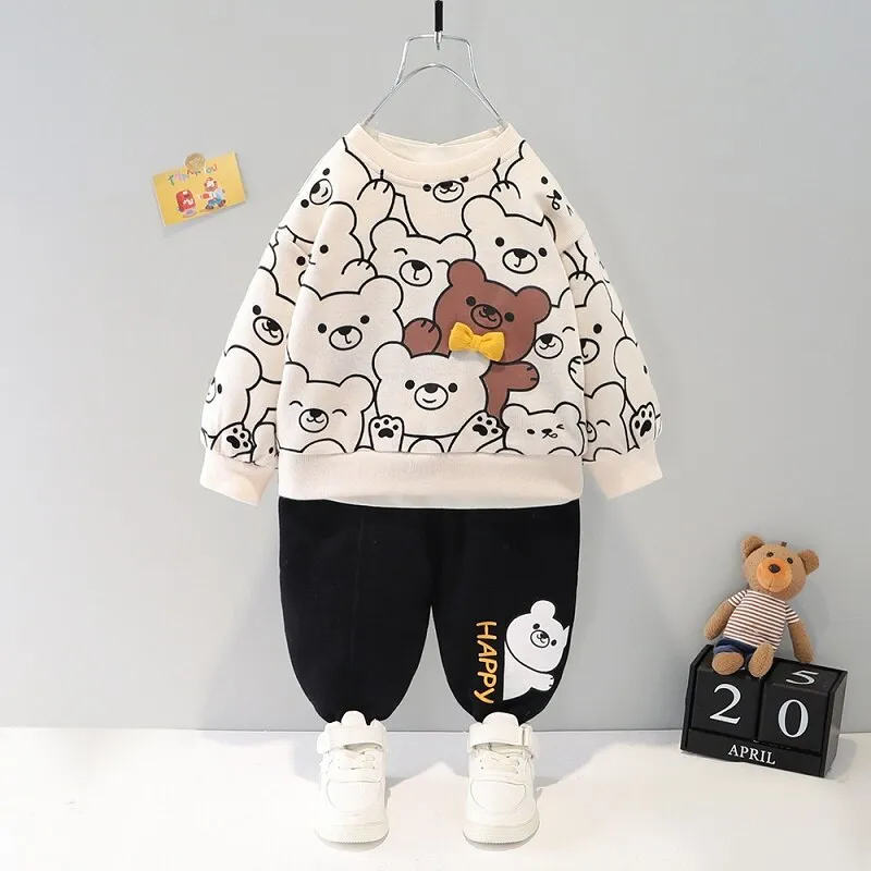 Kids Velvet Cartoon Suit