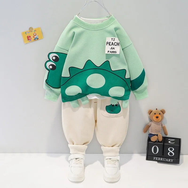 Kids Velvet Cartoon Suit