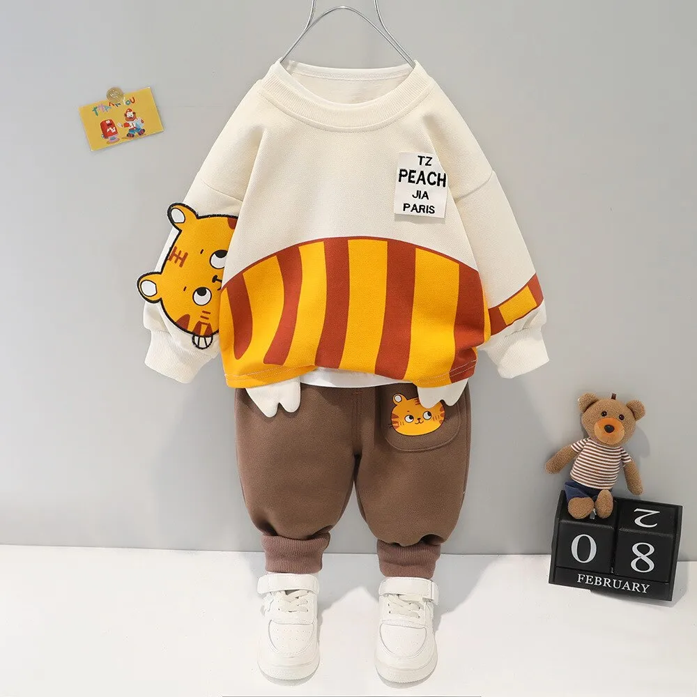 Kids Velvet Cartoon Suit