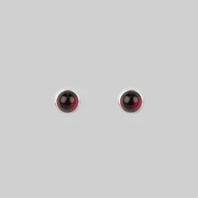 LUST. Garnet Earrings  - 4mm