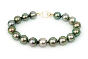 Peacock Pink 9-10mm Tahitian Pearl Bracelet