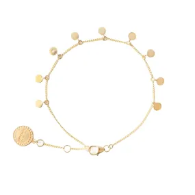 POISE DISK BRACELET - GOLD OR SILVER