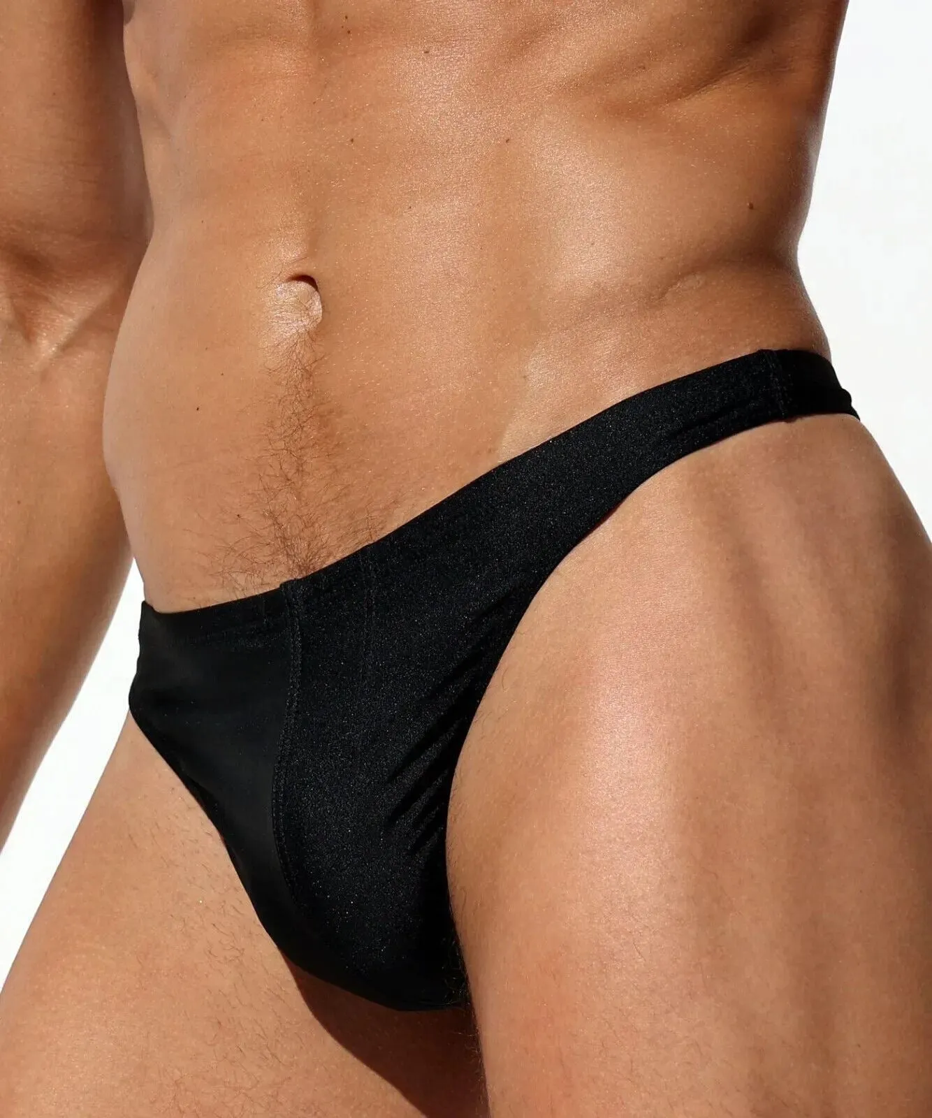 RUFSKIN Thong DALTON T-Back Premium Stretch Nylon Faux Fly Thongs Jet Black 83