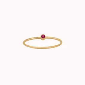 Tiny July Birthstone Ring ∙ Ruby